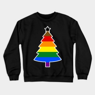 Christmas Tree LGBT Flag People of Color PRIDE Rainbow Crewneck Sweatshirt